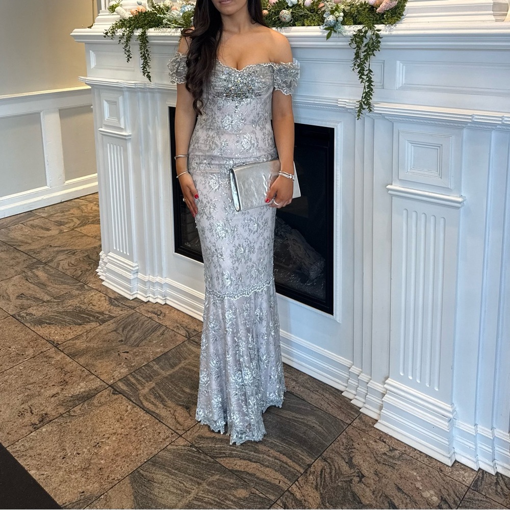 Mandalay Off-Shoulder Lace Gown
